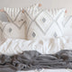 Renee Taylor Zuma Stone Washed Tufted Quilt Cover Set White