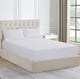 Ddecor Home 1500 Thread Count Cotton Blend Fitted Sheet & Pillowcase Set Snow - No Flat Sheet