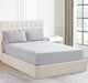 Ddecor Home 1500 Thread Count Cotton Blend Fitted Sheet & Pillowcase Set Silver - No Flat Sheet