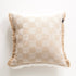 Renee Taylor Noah Checkered Cushion 50 x 50 Cms Nude