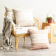 Renee Taylor Palma Stripe Cushion Twin Pack 50 x 50 Cms Nude