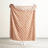 Renee Taylor Nevis Checkered Cotton Throw Terracotta