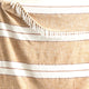 Renee Taylor Modena Stripe Cotton Throw Tan