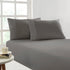 Park Avenue Flannelette Fitted & Pillowcase Set Silver - No Flat Sheet