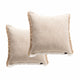 Renee Taylor Franco Cushion Twin Pack 50 x 50 Cms Natural