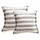 Renee Taylor Capri Stripe Cushion Twin Pack 50 x 50 Cms Onyx