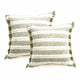Renee Taylor Capri Stripe Cushion Twin Pack 50 x 50 Cms Juniper