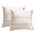 Renee Taylor Kent Stripe Cushion Twin Pack 50 x 50 Cms Natural