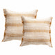 Renee Taylor Kent Stripe Cushion Twin Pack 50 x 50 Cms Gold