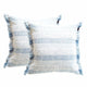 Renee Taylor Kent Stripe Cushion Twin Pack 50 x 50 Cms Ocean