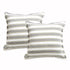 Renee Taylor Marina Stripe Cushion Twin Pack 50 x 50 Cms Moss