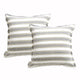 Renee Taylor Marina Stripe Cushion Twin Pack 50 x 50 Cms Moss