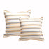 Renee Taylor Marina Stripe Cushion Twin Pack 50 x 50 Cms Gold