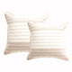 Renee Taylor Palma Stripe Cushion Twin Pack 50 x 50 Cms Nude