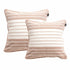 Renee Taylor Palma Stripe Cushion Twin Pack 50 x 50 Cms Copper