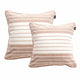 Renee Taylor Palma Stripe Cushion Twin Pack 50 x 50 Cms Copper
