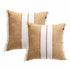Renee Taylor Darcy Stripe Cushion Twin Pack 50 x 50 Cms Tan