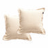Renee Taylor Campbell Cushion Twin Pack 50 x 50 Cms Natural