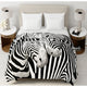 Renee Taylor Printed Mink Blankets Queen/ King Zebra