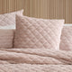 Platinum Corbin Blush Quilted Velvet Quilt Cover Set