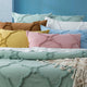 Renee Taylor Moroccan Quilt Cover Tufted Cotton Chenille Set Sky