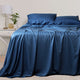 Linen Home Blue Solid bed sheet set