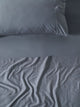 Linen Home Black Solid Bedsheet Set