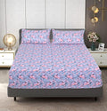Linen Home Grey White Floral Bed Sheet