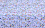 Linen Home White With Multi Color Flower Bed Sheet