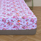 Linen Home Pink Floral Bed Sheet