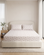 Wisteria Lane Cotton Bedding Set – Fitted Sheet + 2 Pillow Covers