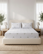 Periwinkle Ribbon Cotton Bedding Set – Fitted Sheet + 2 Pillow Covers