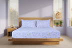 Azure Sprig Pure Cotton Fitted Sheet Combo