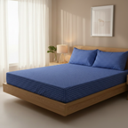 Dot Matrix Pure Cotton Fitted Bed Sheet Combo