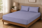 Hobart Mist Pure Cotton Fitted Bed Sheet Combo
