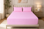Petal PinStripe Pure Cotton Fitted Sheet Combo