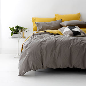 Park Avenue European Vintage Cotton Quilt Cover Set Coal