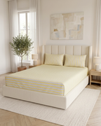 Sunrise Serenade Cotton Bedding Set – Fitted Sheet + 2 Pillow Covers