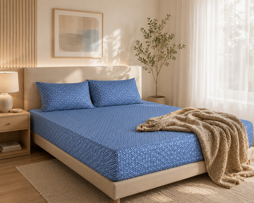 Baltic Pure Cotton Fitted Bed Sheet Combo