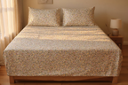 Botanical Mist Pure Cotton Fitted Bed Sheet Combo