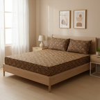 Glam Leopard Pure Cotton Fitted Sheet Combo