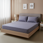 Hobart Mist Pure Cotton Fitted Bed Sheet Combo