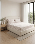 Wisteria Lane Cotton Bedding Set – Fitted Sheet + 2 Pillow Covers