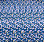 Linen Home Blue And Multi Floral Print Bed Sheet