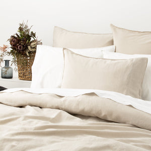 Renee Taylor Cavallo Linen Quilt cover Natural