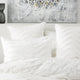 Cloud Linen Wave Quilt Cover Tufted Cotton Chenille Set White
