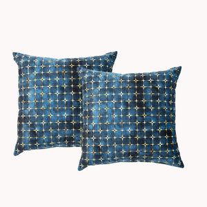 Renee Taylor Twin Pack Velvet Cushion Filled 50 x 50 Cms  Cubic