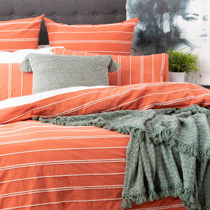 Renee Taylor Hudson vintage Cotton Chenille Quilt cover Paprika