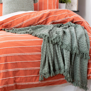 Renee Taylor Hudson vintage Cotton Chenille Quilt cover Paprika