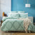 Renee Taylor Moroccan Quilt Cover Tufted Cotton Chenille Set Sage